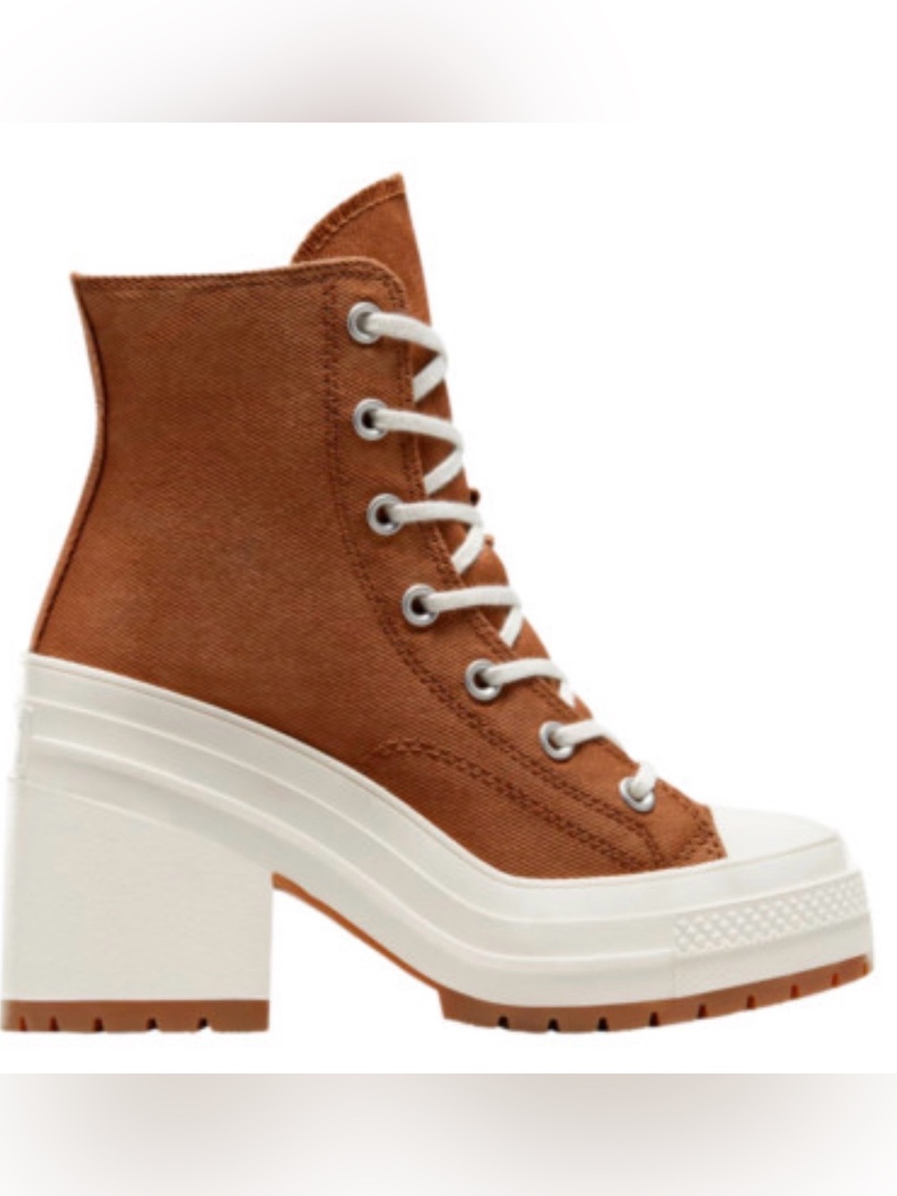 Converse Brown Lace-Up Platform High-Heel Boot